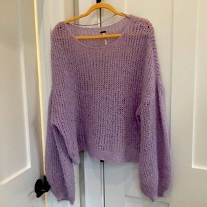 Free People Alpaca Lilac Cloud Pullover Small